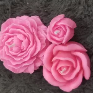 Rose & Peony Flower Candle – Romantic & Elegant Décor