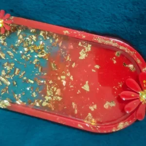 Elegant Red Capsule Tray
